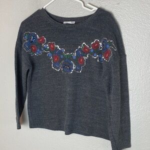 Zara Dark Gray Wool Blend Sweater